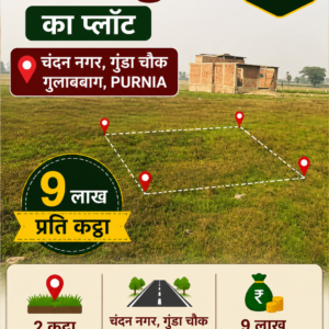 🏡 CHANDAN NAGAR – GONDA CHOWK, GULAB BAGH PURNIA में 2 कट्ठा प्लॉट बिक्री के लिए PN 126