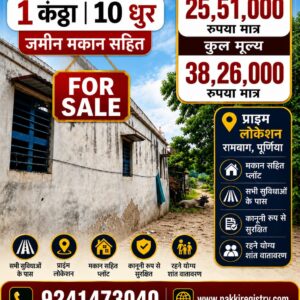 🏠 RAMBAGH में मकान सहित जमीन बिक्री के लिए PN 106