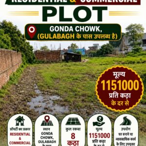 🏡 GONDA CHOWK – GULABAGH के पास 8 कट्ठा PLOT बिक्री के लिए PN 110