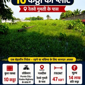 🏡 PURNIA CITY – KASBA HIGHWAY के बगल में 10 कट्ठा PLOT बिक्री के लिए PN 113