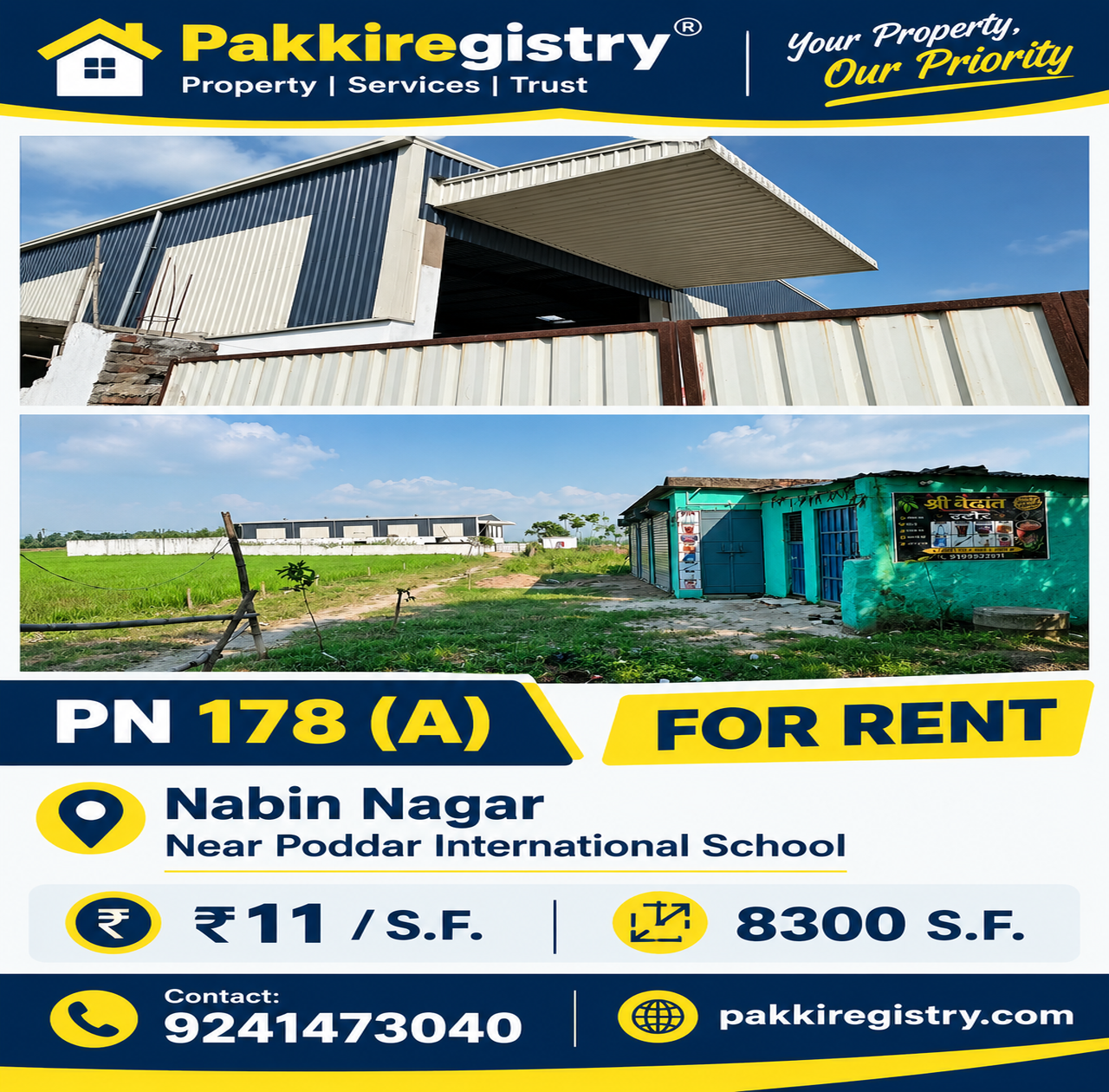 ЁЯПв NABIN NAGAR PODDAR INTERNATIONAL SCHOOL рдХреЗ рдкрд╛рд╕ GODOWN рднрд╛рдбрд╝реЗ рдХреЗ рд▓рд┐рдП PN 178