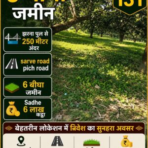 🏡 JHARNA PUL – SARVE ROAD पर 6 बीघा जमीन बिक्री के लिए PN 131